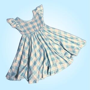 Dot Dot Smile DDS Empire Twirl Light Blue Gingham Dorothy Dress - Size 5/6